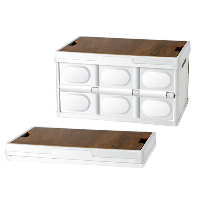 Outdoor folding box removable wooden top cover portable storage
