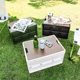 Outdoor folding box removable wooden top cover portable storage