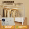 Perforated board floor-standing clothes hanger open simple storage rack