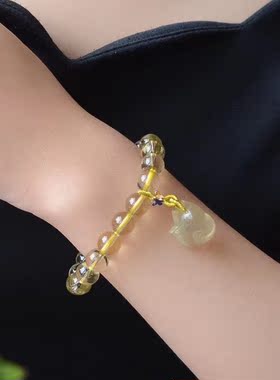 手链蓝色天然黄水晶