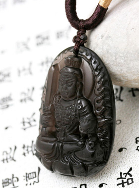 天然冰种不动尊属鸡守护神吊坠