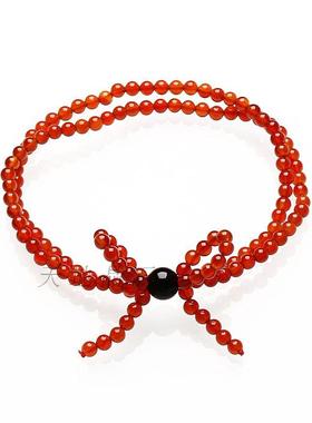 天然红玛瑙多层百搭手串