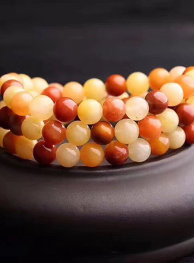 天然手串多层饰品老黄玉