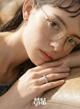 元术乐之简约设计感星星开口戒