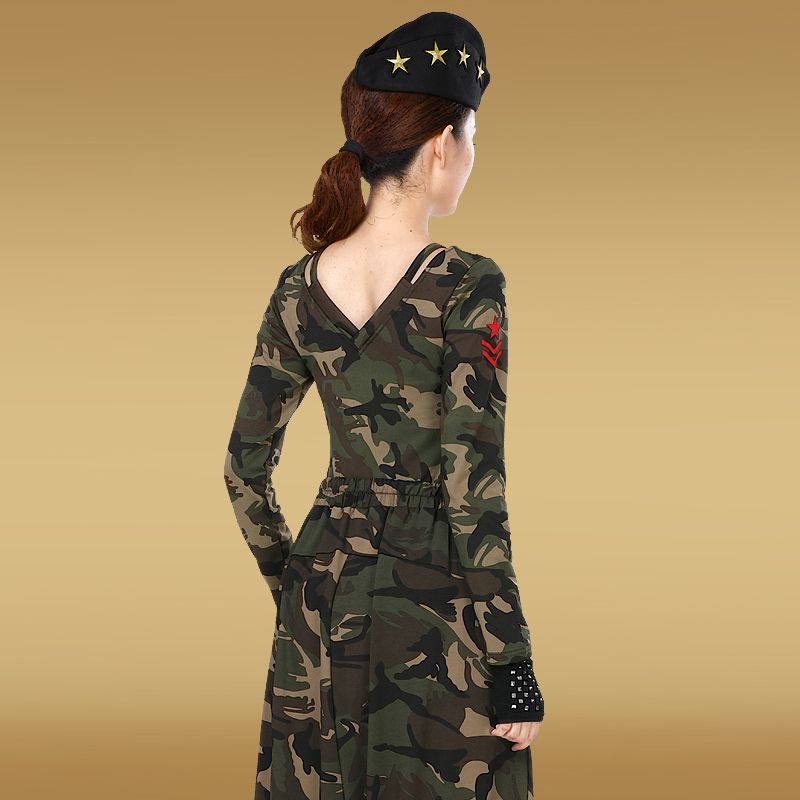 新款水兵舞迷彩服装女军迷长短袖T恤广场舞团队表演迷彩哈伦裤子,淘宝优惠券,粉丝福利购,淘宝优惠卷