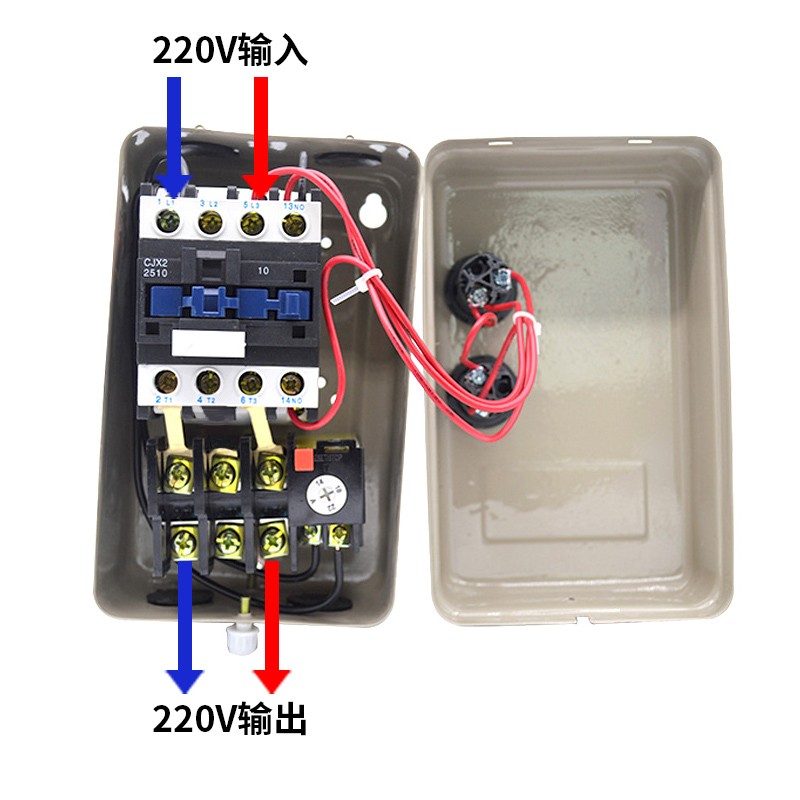 220V单相水泵电磁开关磁力启动器电机缺相过载保护器起动控制系列 - 图0