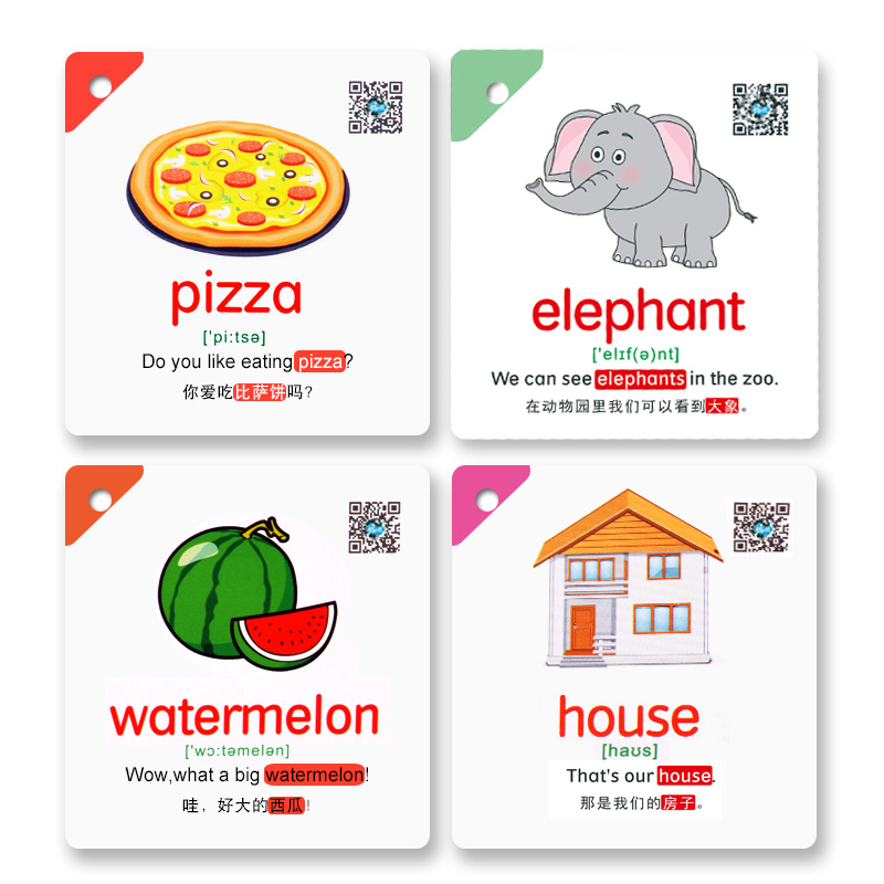 优儿说英语单词卡片小学幼儿英文字母闪卡点读笔儿童早教启蒙教具_虎窝淘