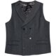 British double-breasted vest men's casual business slim solid color waistcoat vest men's suit vest