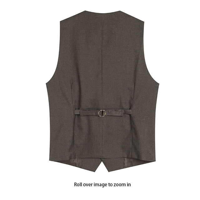 2025 new retro British suit vest men's business casual suit vest slim fit pony clip vest trendy