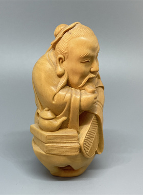 《正宗小叶黄杨木》陆羽文玩摆件
