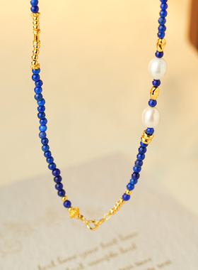 青金石S925银新中式高级感项链