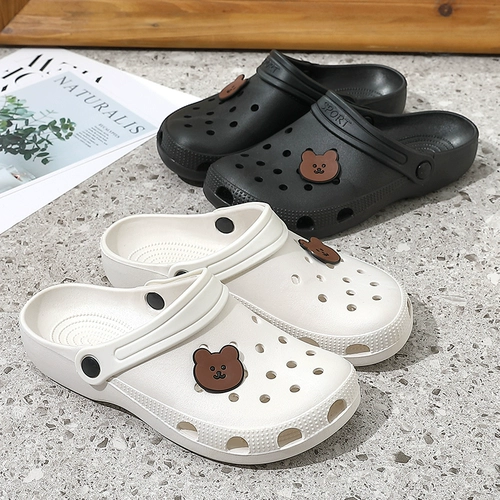 Tide, летние тапочки в стиле Crocs, нескользящие пляжные босоножки на платформе, подходят для носки на улице, коллекция 2022, закрытый носок