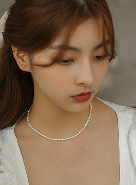 项链锁骨链天然淡水珍珠轻奢