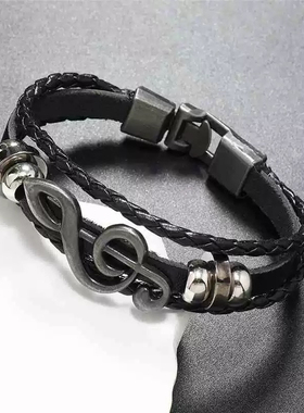 儿童护腕带装饰手链街舞配饰复古皮革手链男孩女孩走秀搭配酷手环