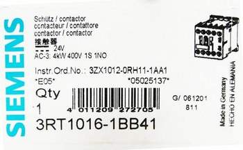 ລາຄາຕໍ່ລອງໄດ້ ສະໜອງ contactor ຂອງແທ້ 3RT1016-1BB41 ລາຄາຕໍ່ລອງໄດ້
