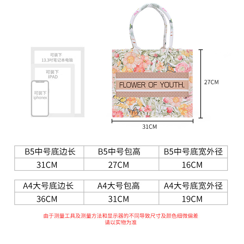 2025新款帆布袋定制logo礼品袋大容量女伴手礼手提托特包通勤时尚 - 图3