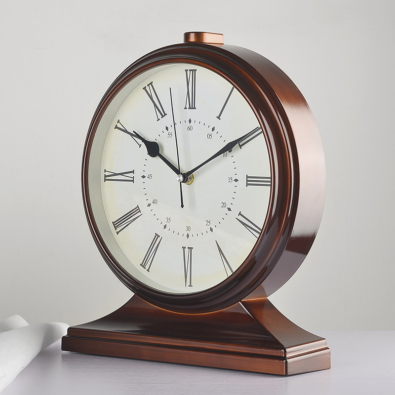 复古罗马座钟美式客厅静音坐式台桌面钟表电视柜酒柜餐厅装饰工艺,淘宝优惠券,粉丝福利购,淘宝优惠卷