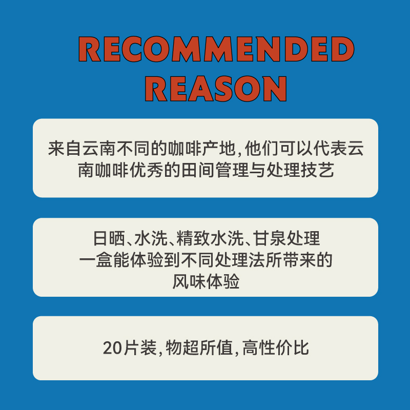 乔治队长云南计划4种风味精品挂耳过滤式手冲挂耳咖啡20片量贩装-图2