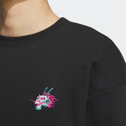 adidas阿迪达斯休闲圆领套头卫衣男装春季龙年款轻运动JE6107 - 图2