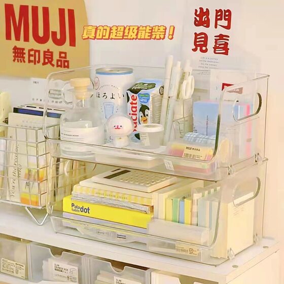 Acrylic transparent desktop storage box facial mask cosmetics perfume skin care products dressing table T-shaped sundry storage rack