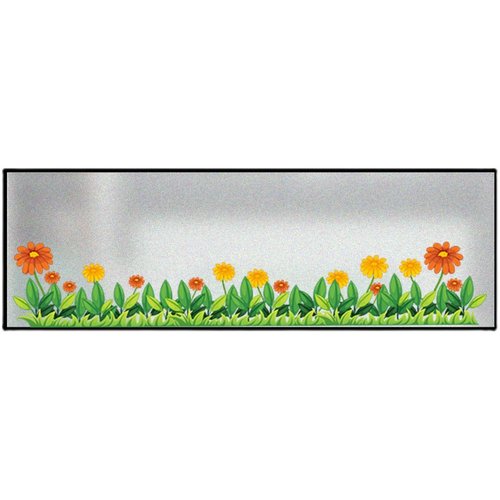 横版窗户贴膜磨砂玻璃小花小草长条形窗纸防走光透光不透明窗花贴 - 图3