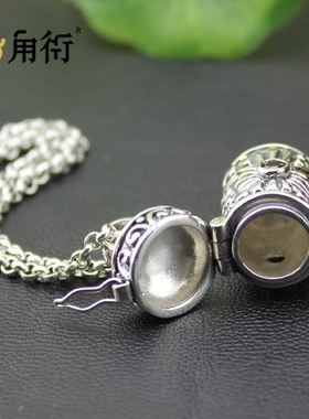 泰银嘎乌可打开吊坠子饰品挂件