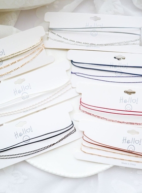 轻奢多层颈带choker项链锁骨链女