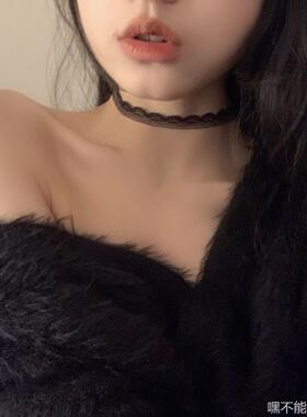 纯欲风白色蕾丝花边锁骨链choker颈带短款lolita项圈项链颈圈少女