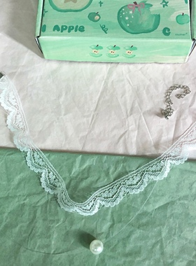 纯欲天花板choker项链蕾丝毛衣链