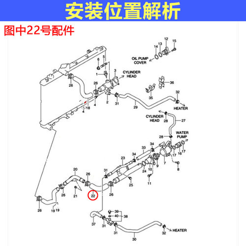 适用于长安铃木天语SX4尚悦锐骑雨燕1.5进水软管橡胶弯管原厂配件 - 图2
