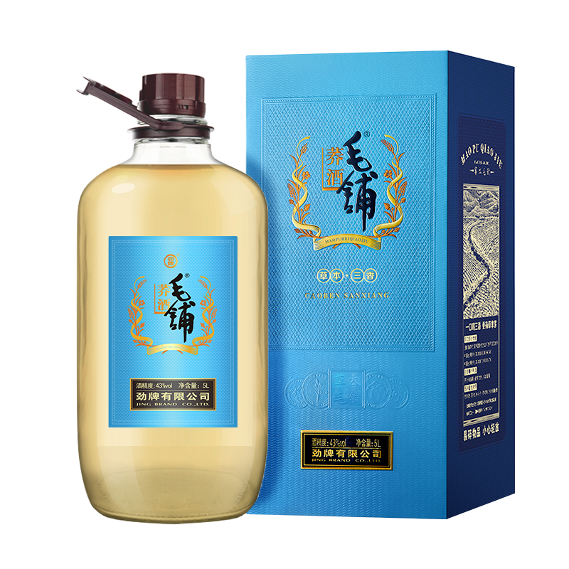 【酒厂直供】劲牌毛铺苦荞酒43度毛铺荞酒5L/升约10/十斤装玻璃瓶-图1