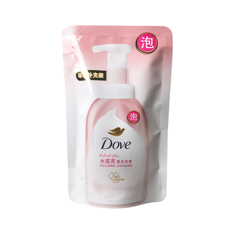 多芬dove沐浴乳樱花甜香沐浴露1kg泡泡补充装替换装袋装160ml留香 - 图3