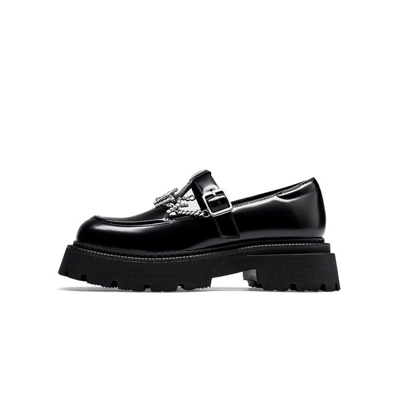 KISSKITTY春秋牛皮玛丽珍鞋厚底增高T字带JK乐福鞋女鞋SA54168-38,淘宝优惠券,粉丝福利购,淘宝优惠卷