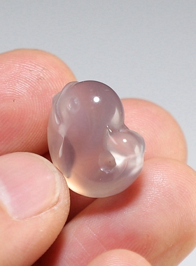 【小海豚】天然冰玛瑙小挂件 楼叔孤品