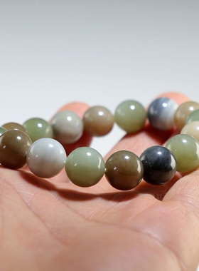 【高性价比】和田玉多宝手链 12mm圆珠手串 楼叔孤品