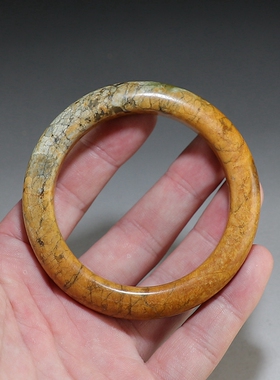 [清仓处理]辽阳花玉手镯天然玉石有瑕疵女款圆镯多款可选楼叔孤品