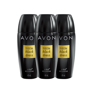 Avon/雅芳小黑裙走珠香体露3支装