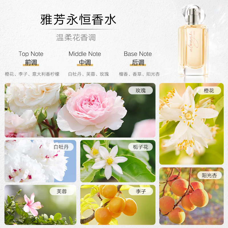 雅芳今日喷雾50ml淡香持久送小苍兰 avon雅芳香水