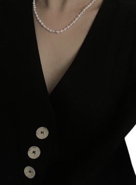 小众珍珠项链ins淡水珍珠