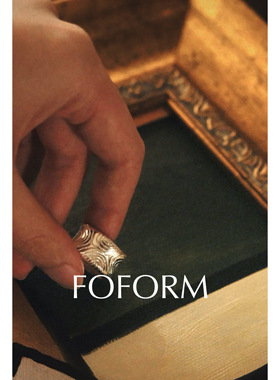 FOFORM古典手作勾丝指环铜镀银女