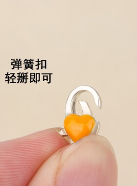S925银扣项链锁扣纯银弹簧扣
