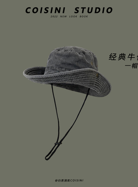 出游渔夫帽日系男女通用夏季大檐