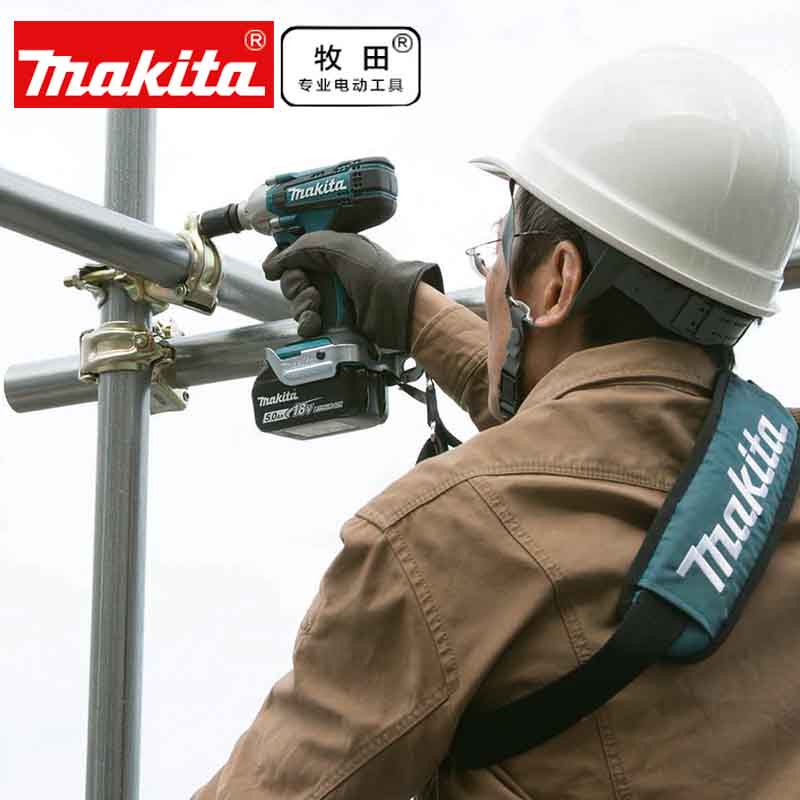 makita牧田DTW190充电扳手电动锂电池18V脚手架工冲击套筒电扳手-图2