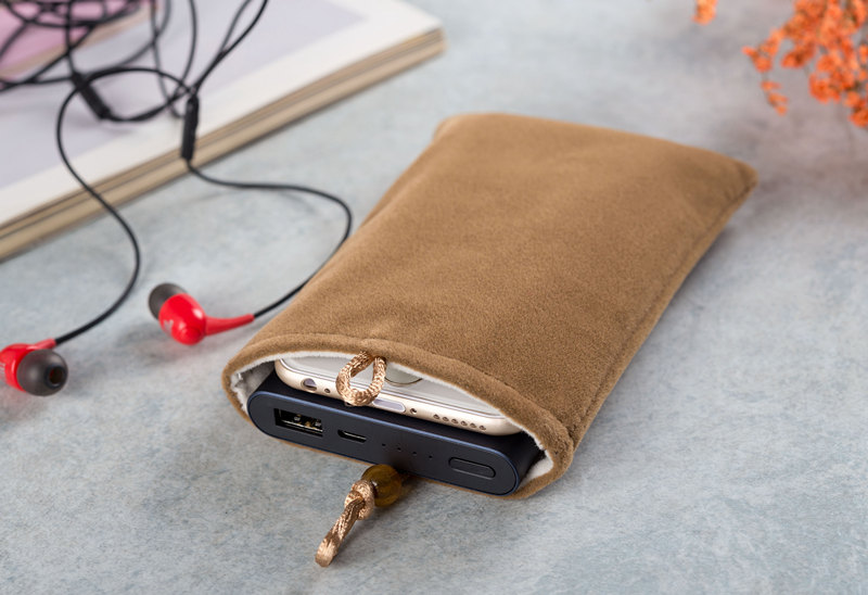 保护套适用于手机充电宝小米品胜移动电源绒布袋子硬盘数码收纳包 - 图1
