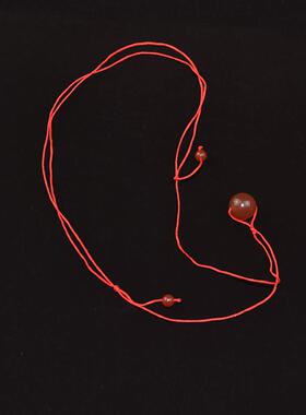 红玛瑙本命年伸缩调节吊坠项链