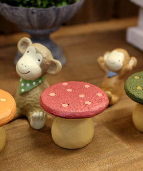 zakka仰望星空树脂蘑菇椅子摆件