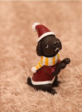 工艺创意圣诞节小动物摆件新品