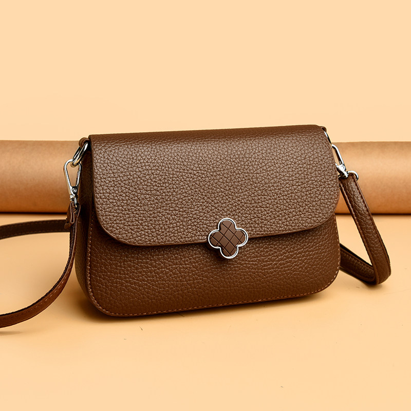 真皮质感小包包女2026新款简约中年妈妈单肩斜挎包女士软皮小方包,淘宝优惠券,粉丝福利购,淘宝优惠卷