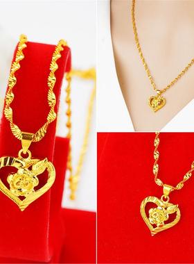 这项链太绝了浪漫玫瑰花项链女