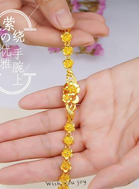 香港金色时尚手链女玫瑰手串送礼